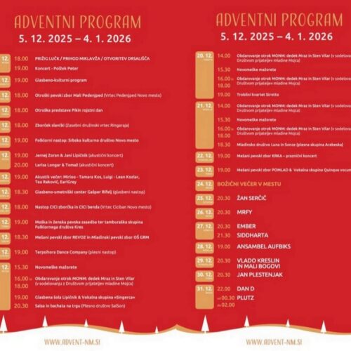 adventni program novo mesto