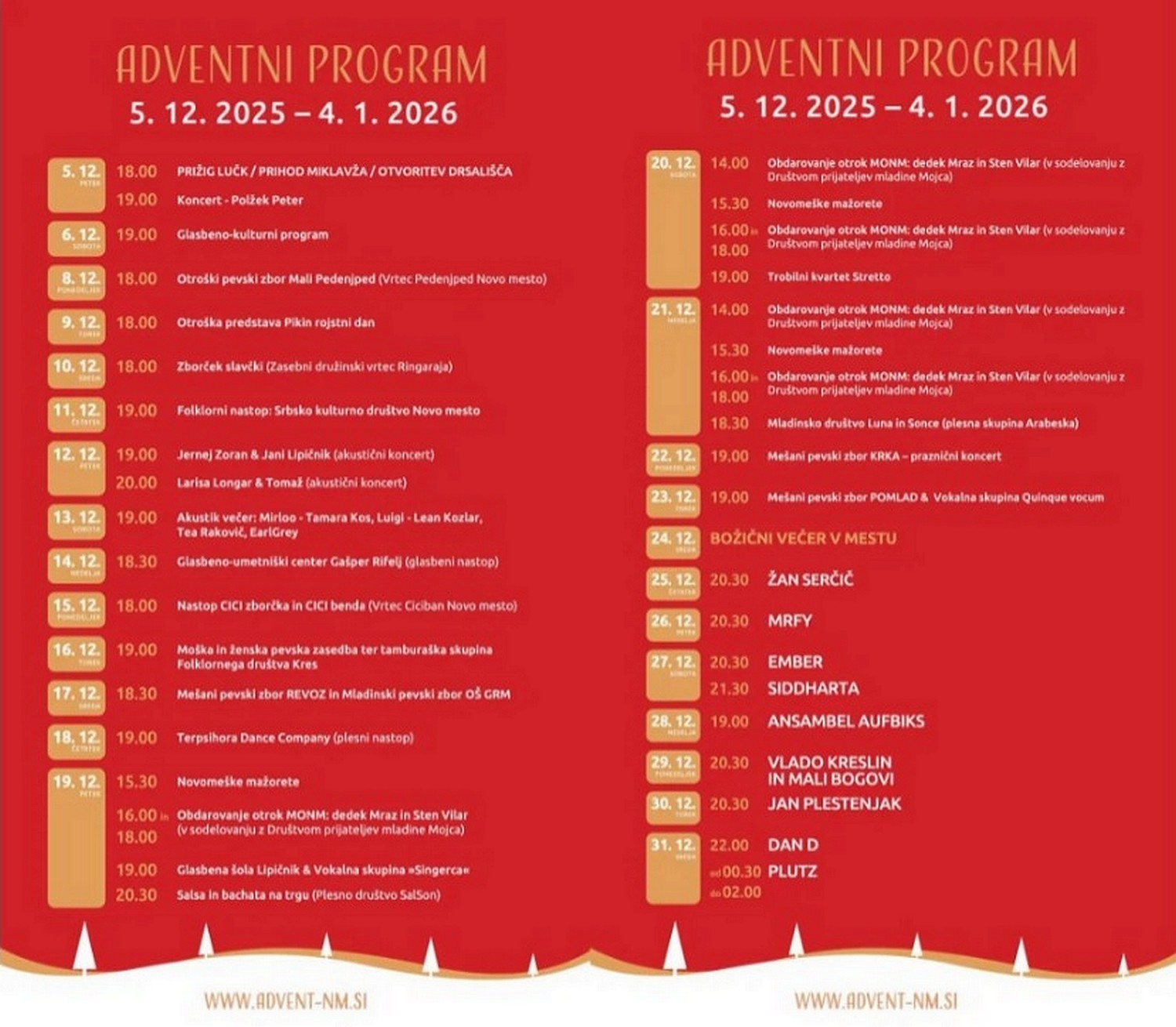 adventni program novo mesto