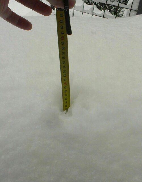 v novem mestu zapadlo pol metra snega